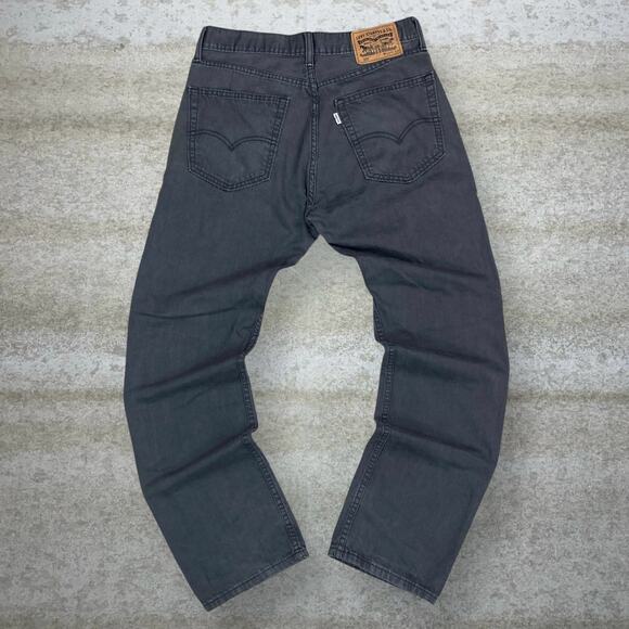 Levis Khakis Pants 505 Regular Straight Leg Fit Dark Grey - Picture 1 of 6